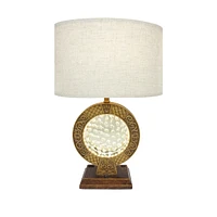 Streamdale Furniture 28" Antique Polyresin Table Lamp With Floating Crystal Decor On Center