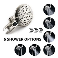 7 Function Rain Shower Head with Handheld - Valve Included