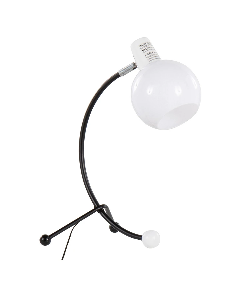 Streamdale Furniture Eileen Contemporary Task Lamp Metal and White Plastic Shade by LumiSource