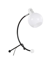 Streamdale Furniture Eileen Contemporary Task Lamp Metal and White Plastic Shade by LumiSource