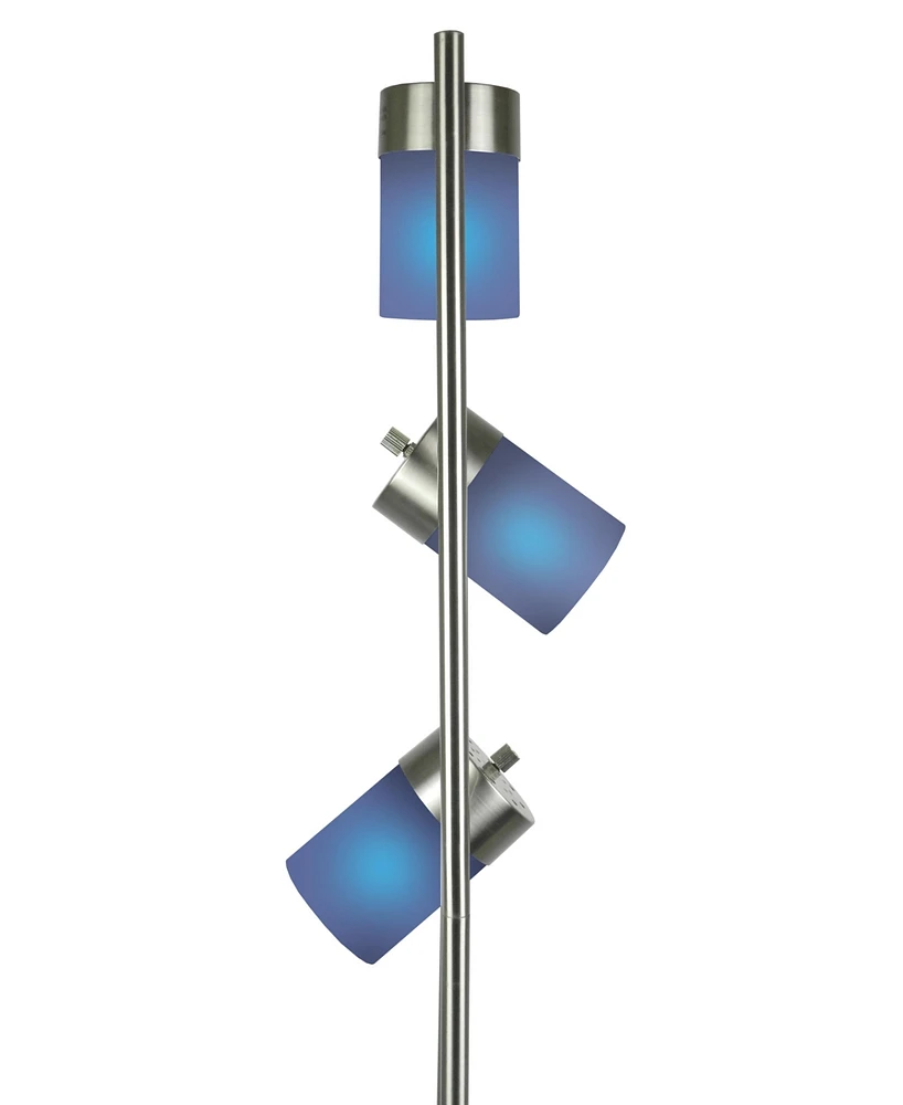 Streamdale Furniture 65"H 3-Blue-Head With Two Way Adjustable Floor Lamp