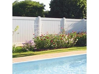 Privacy Fence Panels 6FT.h X 6FT.w White Vinyl Full Set Of 2 Pcs