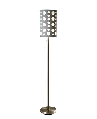 Simplie Fun 62"H Grey/White Retro Floor Lamp