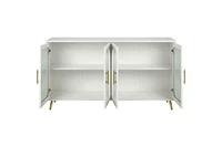 Streamdale Furniture 65+ Inch Tv Stand with Storage, White
