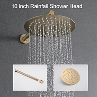 High Pressure Wall Mounted Shower With 5-Function Handheld Shower Head