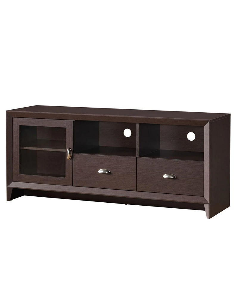 Simplie Fun Modern Tv Stand With Storage For TVs Up To 60", Wenge