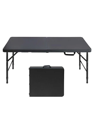 Simplie Fun 4FT Portable Folding Table Indoor&Outdoor Maximum Weight 135Kg Foldable Table For Camping