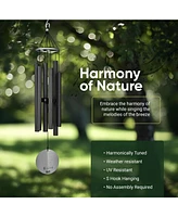 Nature's Melody Aureole Tunes Wind Chimes - 6-Tube Outdoor Windchime, B Pentatonic Scale 28 Inch