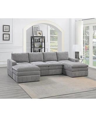 Simplie Fun 6 Piece Granite Modular Sectional Set