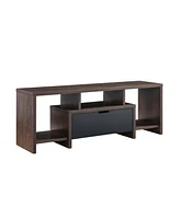 Simplie Fun Tv Stand Walnut Oak Black