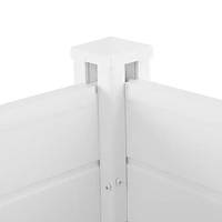 Streamdale Furniture Privacy Fence Panels Kit Air Conditioner Trash Can Enclosure Vinyl White Color