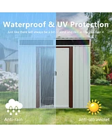 6FT X 5FT Outdoor Metal Storage Shed With Window White