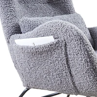 Rocking Chair Nursery, Modern Rocking Chair With High Backrest