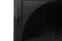 27.56" Glass Doors Modern Two-Door Wall Cabinet