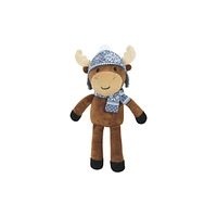 Hudson Baby Infant Boy Plush Bathrobe and Toy Set, Winter Moose, One Size