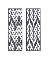 Streamdale Furniture Florian Grey Laser Cut Wood 2-Piece Panel Wall Decor Set