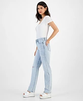 I.n.c. International Concepts Women's High-Rise Straight-Leg Jeans, Created for Macy's