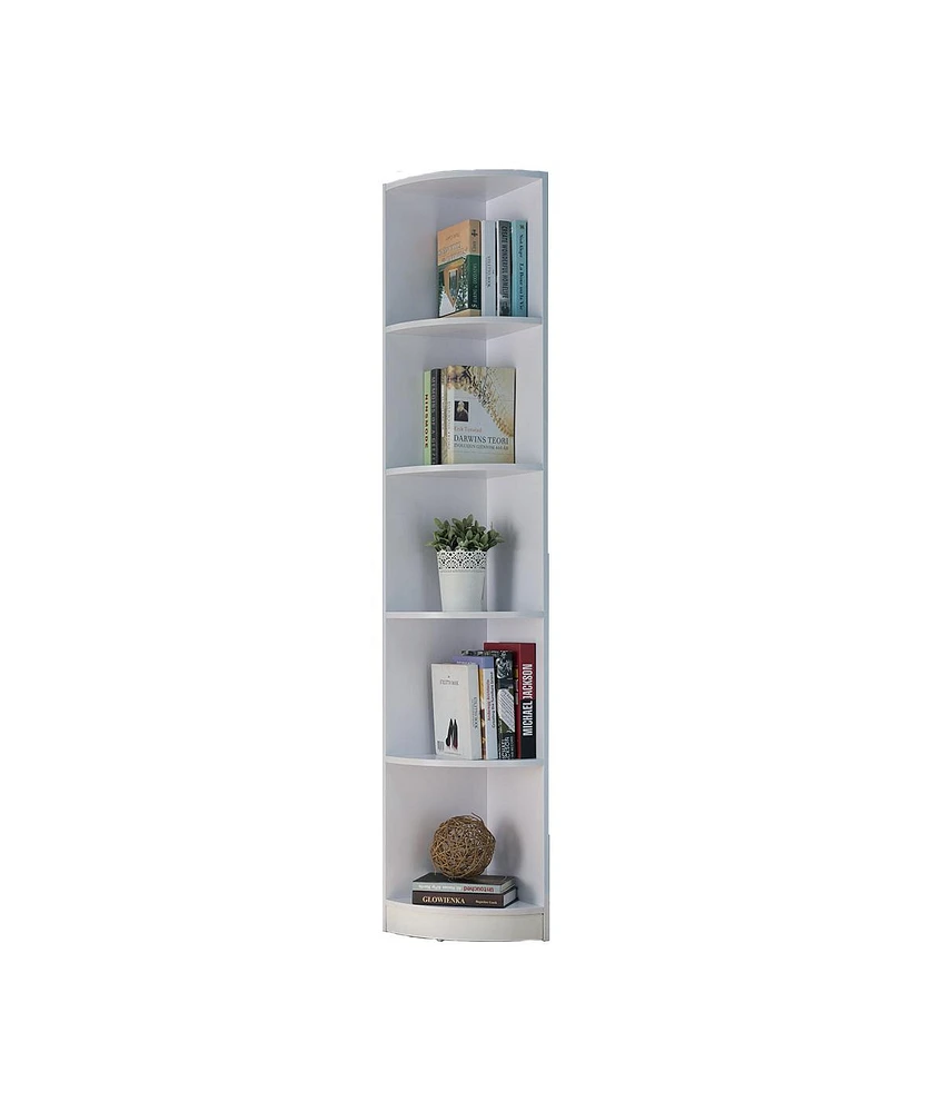 Simplie Fun Bookcase Corner White