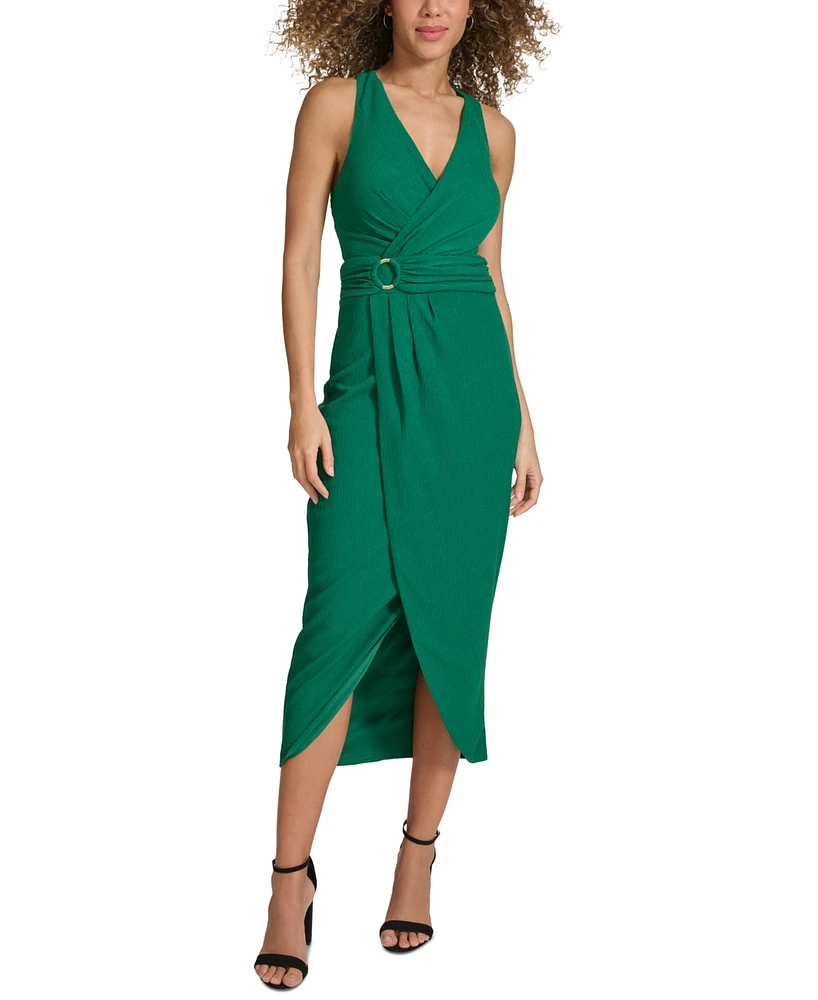 Siena Women's Faux-Wrap Midi Dress