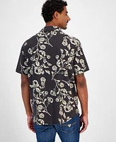 Guess Men's Parker Short Sleeve Button-Front Floral Print Shirt