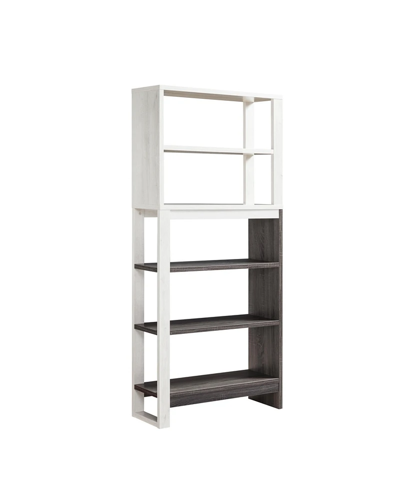 Simplie Fun Bookcase White Oak Distressed Grey