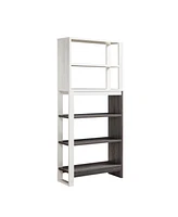 Simplie Fun Bookcase White Oak Distressed Grey