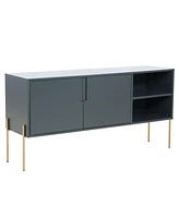 Simplie Fun Combo Mid Century Sideboard Buffet Table Or Tv Stand With Storage For Living Room Kitchen