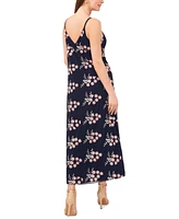 Vince Camuto Women's Printed Sleeveless V-Neck Maxi Dress