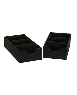 Household Essentials 3-Compartment Drawer Organizers Pack of 2