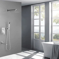 Streamdale Furniture Ceiling Mounted Shower System Combo Set With Handheld And 16" Shower Head