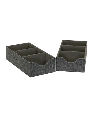 Household Essentials 3-Compartment Drawer Organizers Pack of 2