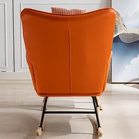 Soft Houndstooth Rocking Chair for Nursery