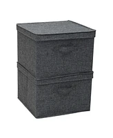 Household Essentials Square Storage Box with Lid