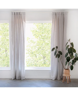 Bokser Home 100% French Linen Window Curtain Set