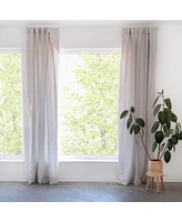 Bokser Home 100% French Linen Window Curtain Set