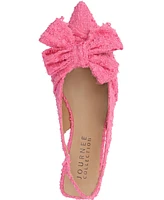 Journee Collection Women's Sabbrina Bow Sling Back Pointed Toe Flats