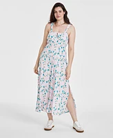 On 34th Women's Printed Empire-Waist Midi Dress