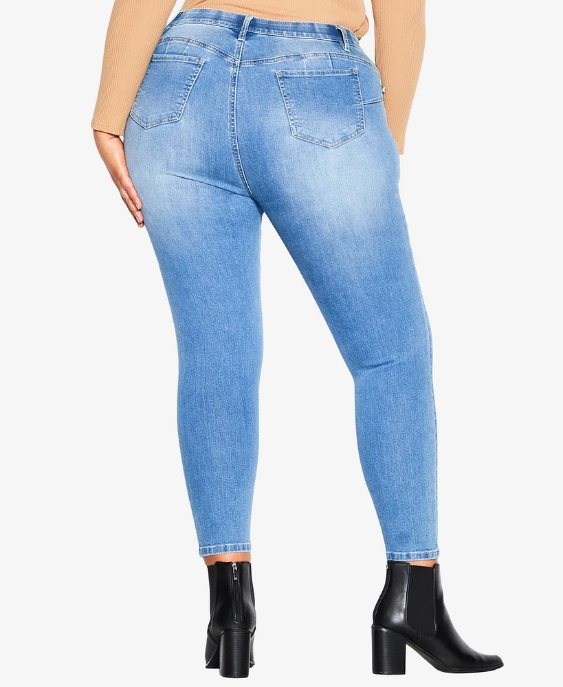 Avenue Plus Serendipity Zip Skinny Jean