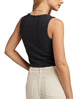 Lucky Brand Women's Schiffly Embroidered Corset Top