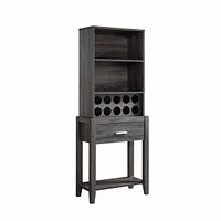 Streamdale Furniture Wine Cabinet Distressed Grey