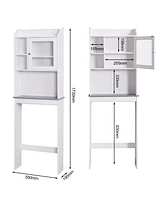 Modern Over The Toilet Space Saver Organization Wood Storage Cabinet For Home, Bathroom