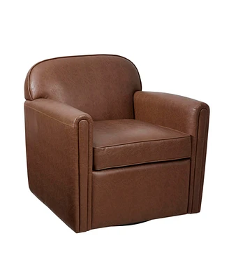 Simplie Fun Archer Faux Leather 360 Degree Swivel Armchair