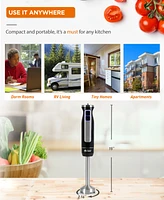 Commercial Chef Immersion Blender, Multi-Purpose Immersion Hand Blender with Stainless Steel Blade, Handheld Mixer with 8 Variable Speed Options