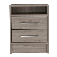 Rowley 2-Drawer 1-Shelf Rectangle Nightstand Light