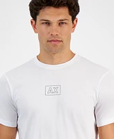 A|X Armani Exchange Men's Short Sleeve Crewneck Double Logo T-Shirt, Created for Macy's