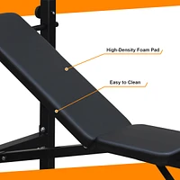 Streamdale Furniture Olympic Weight Bench, Bench Press Set With Squat Rack And Bench For Home Gym Full-Body Workout