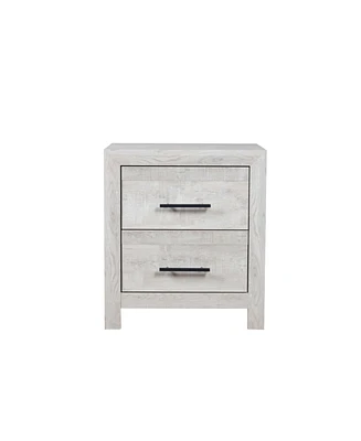 Simplie Fun Denver Modern Style 2Drawer Nightstand Made With Wood In Gray