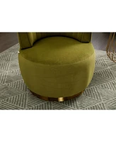 Streamdale Furniture Velvet Swivel Barrel Chairs for Living Room or Office