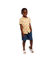 Andy & Evan Toddler Boys Toddler/Child Turtles Print Short Sleeve Buttondown Shirt