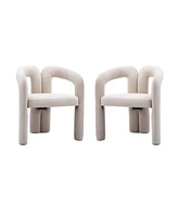 Simplie Fun Modern Fabric Upholstered Dining Chairs (Set of 2)